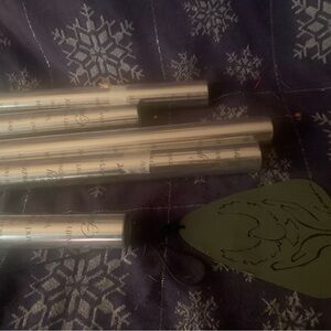 Silver scripted windchime